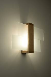 Wandlampe LEDA Holz - Durchscheinend