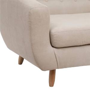 RETRO-Sofa Beige - Tiefe: 184 cm