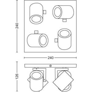 Strahler, Spots & Aufbaustrahler Argenta Weiß - Flammenanzahl: 4