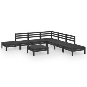 Mobilier de jardin (lot de 8) 3010505 Noir