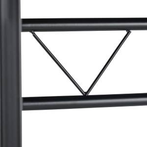 Bureau en verre avec tiroir Noir - Bois manufacturé - Verre - Métal - 110 x 75 x 55 cm
