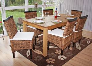 Esszimmerstuhl Acireale (6er-Set) Braun - Rattan - 47 x 93 x 43 cm