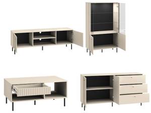 Wohnzimmer-Set SOPHIE 4-teilig Braun - Holzwerkstoff - 412 x 151 x 60 cm