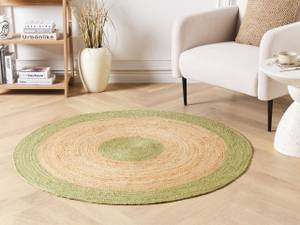 Tapis tressé YAYALAR Beige - Vert - Vert clair