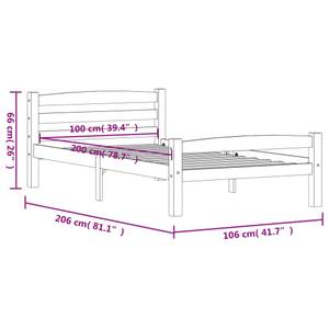 Bettrahmen 3007251_5 Rotbraun - Breite: 106 cm