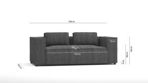 Cord Sofa 2 sitzer Rouen Grau