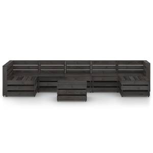 Garten-Lounge-Set Grau - Massivholz - Holzart/Dekor - 70 x 66 x 69 cm