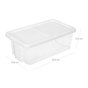 12er-Set Schuhbox Schuhorganizer Weiß - Kunststoff - 13 x 17 x 30 cm