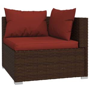 Salon de jardin (lot de 4) 3013629-8 Marron - Rouge - 70 x 70 cm