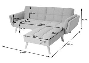 Schlafsofa K18 Hellgrau