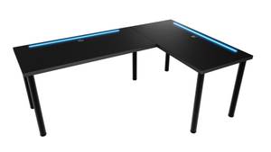 Gaming Schreibtisch beidseitig TABLE LED Schwarz