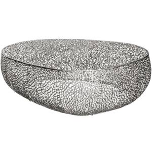 Couchtisch LEAF Silber - Metall - 122 x 42 x 69 cm