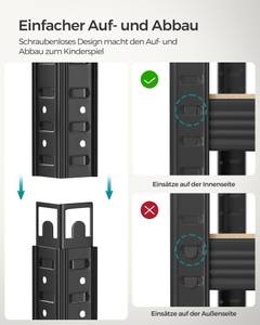 Schwerlastregal Victoria Schwarz - Metall - 60 x 200 x 120 cm