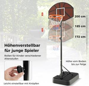 Basketballständer EB59093DE Schwarz - Metall - 47 x 240 x 67 cm