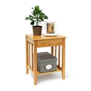 Petite table en bambou Table d'appoint Marron - Bambou - 40 x 52 x 35 cm
