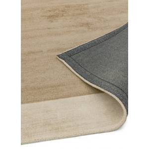 Tapis fait main uni à bordures LAME Beige - 160 x 230 cm