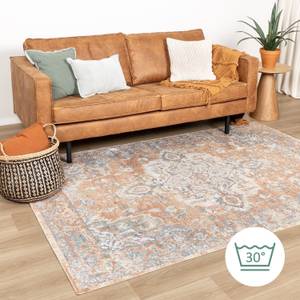 Waschbarer Teppich Nova Medaillon Orangerot - 200 x 290 cm