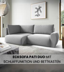 Ecksofa PATI Duo Hellgrau