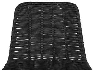 Barhocker CASSITA 2er Set Schwarz - Rattan - 43 x 103 x 47 cm