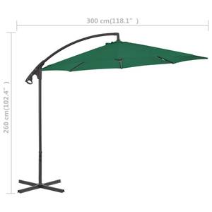 Parasol en porte-à-faux 3006337 Vert clair