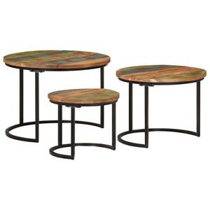 Satztische 353902 (3er Set) Braun - Holzwerkstoff - Massivholz - 55 x 40 x 55 cm