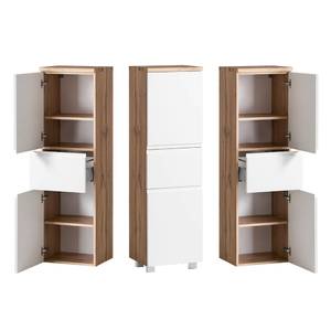 Badmöbel Set VASTO-WHITE (6-tlg.) Braun - Holzwerkstoff - 80 x 200 x 47 cm