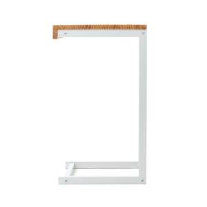 Table pour portable  ECO 50x36x63 BL-NA Blanc - Bois massif - Bois/Imitation - 50 x 63 x 36 cm