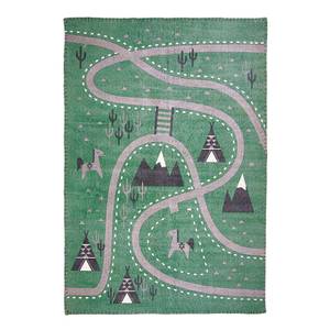 Spielmatte LITTLE WESTERN Grün - Naturfaser - Textil - 100 x 1 x 140 cm