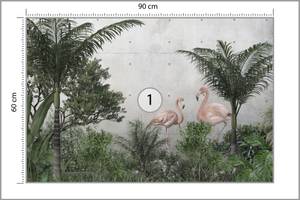 Fototapete PFLANZEN Flamingos Beton 90 x 60 x 60 cm