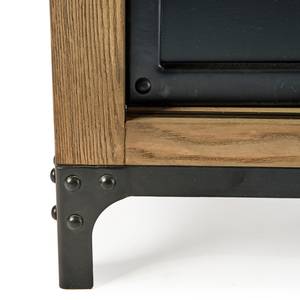 Meuble TV The Hoxton Noir - Bois massif - 155 x 65 x 42 cm