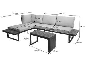 Garten Garnitur L27 (3er-Set) Braun - Grau