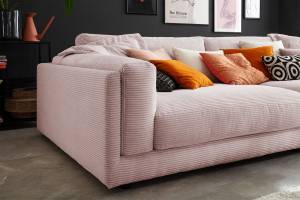 Big Sofa RAINA Pink - Breite: 294 cm - Textil