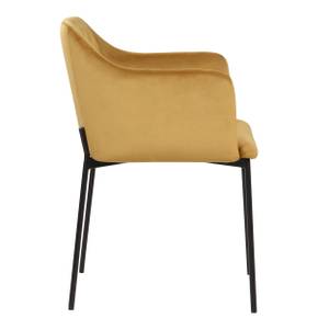 Chaise Glam Jaune Jaune - Textile - 53 x 77 x 51 cm