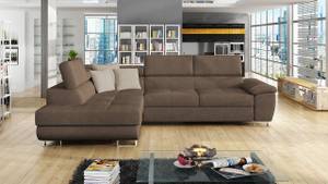 Ecksofa Cotere Braun - Ecke davorstehend links