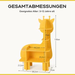 Spielzeugregal FB32313KQDE Gelb - Holzwerkstoff - 31 x 130 x 90 cm