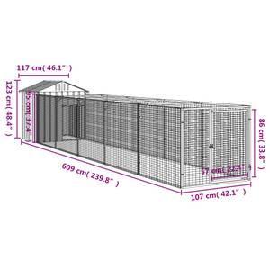 Hundehütte 3030298 Tiefe: 609 cm