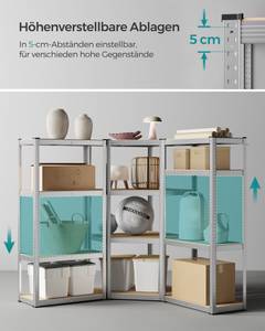 Schwerlastregal Gruz Silber - Holzwerkstoff - 80 x 160 x 80 cm