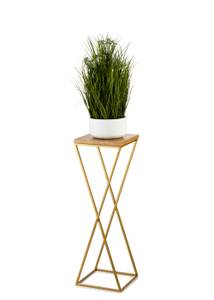 Blumenständer 10-1630-70-GL-MDF Braun - Gold - Höhe: 70 cm