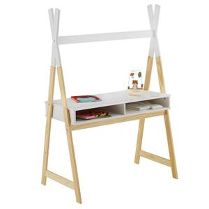 Kinderschreibtisch SIMI Braun - Massivholz - Holzart/Dekor - 104 x 155 x 65 cm