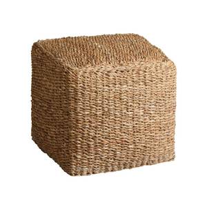 Pouf carré en jonc de mer naturel Fibres naturelles - 40 x 40 x 40 cm