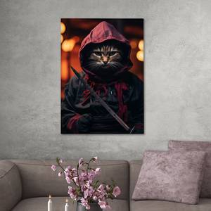 Leinwandbild Cat Warrior IV 80 x 120 cm