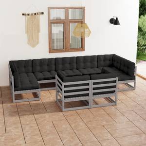 Salon de jardin 3009763-2 (lot de 9) Anthracite - Gris