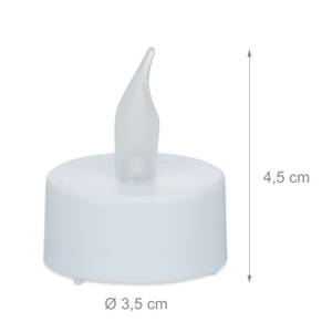 Lot de 50 bougies chauffe-plat LED Blanc - Matière plastique - 4 x 5 x 4 cm
