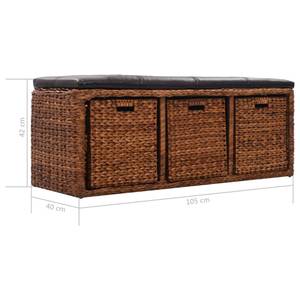 Banc de rangement 295906 Marron foncé