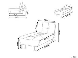 Sofaelement ALSTEN Dunkelgrau - Grau - Eiche Hell