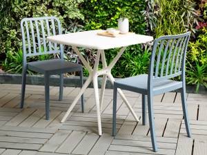 Bistro Set SERSALE 3-tlg Blau - Weiß