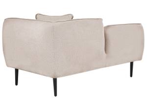 Chaiselongue CHEVANNES Beige - Schwarz - Creme - Armlehne davorstehend links - Ecke davorstehend rechts