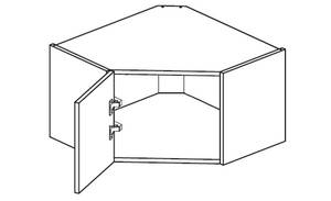 Eckhängeschrank ESSEN W10/60/36 Graphit - Weiß