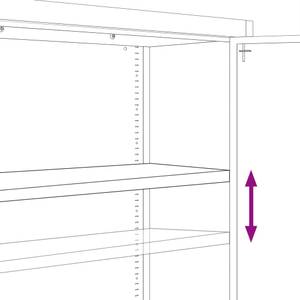 Aktenschrank 299865-2 Schwarz - Höhe: 200 cm