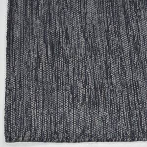 Tapis salon 80x150 coton BIO tissé main Gris - 80 x 150 cm